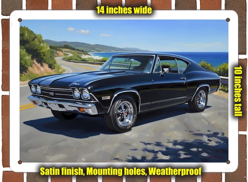 Metal sign 1968 chevrolet - metal,