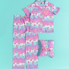 Official Women's Polly Pocket Button Through Frill Pyjama Set In Bag