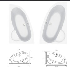 AquaVolere Offset Corner Bath