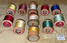 11x Vintage WOODEN COTTON