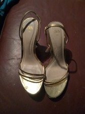 Womens Gold Zara High Heels