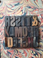 Vintage WOODEN Letterpress PRINTING BLOCKS 5.1cm High. Choose Your Letter.