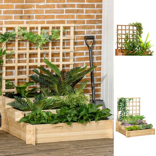 Tier wooden planters with - 3,