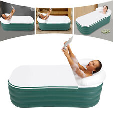 Inflatable Bathtub Hot Water Bath Spa Adult Bath Tub w/ Electric Air Bump Green