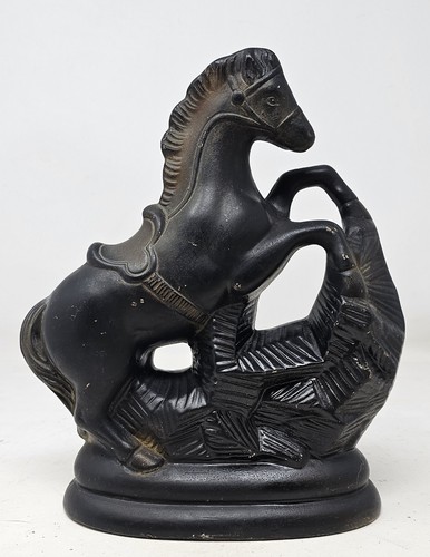 Vintage ceramic brown horse - ceramic,