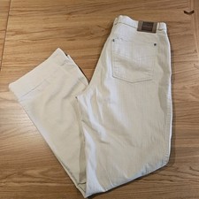 Olsen Ladies Size 14 Trousers Off White Linen Look Jeans 29 Leg, Hem Allowance