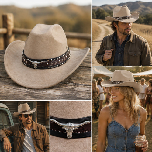 Retro suede leather western - retro,