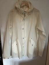 Norse Projects X Elka Rain Jacket Waterproof Large White Translucent Pink Yellow