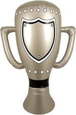 Inflatable Trophy Silver Cup Kids Football Prize Prop Blow Up Party (X99 328)