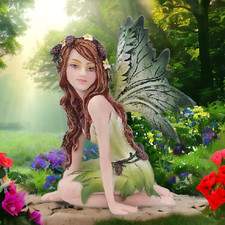 Enchanted Green Flower Fairy