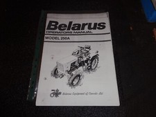 Belarus Tractor 250 A Operators Book Manual English text