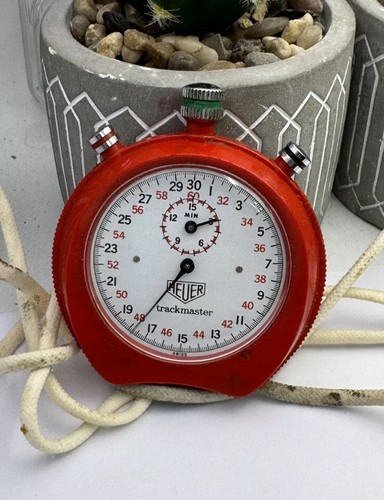 Vintage heuer trackmaster red - heuer,
