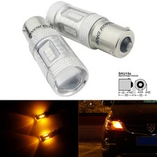2x Amber 581 BAU15s RY10W 15W