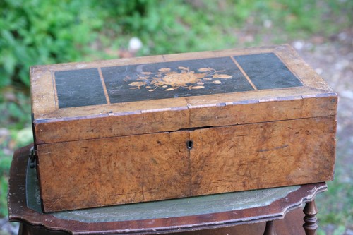 Victorian burr walnut inlaid - victorian,