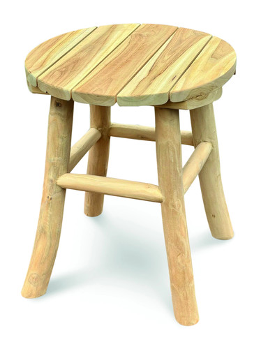 Malvern teak root slatted - slatted, end