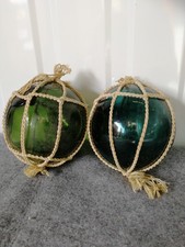 Large Blue Green Glass Buoys