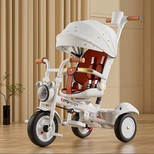 Kids Foldable Tricycle with Sun Canopy