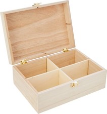 Wooden Tea Box  4 Compartment