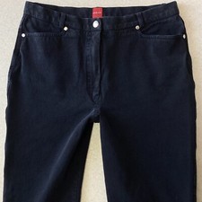 Ladies OLSEN BOOTCUT Mid Rise Black Faded Jeans Size 14 W30 L30 (443H)