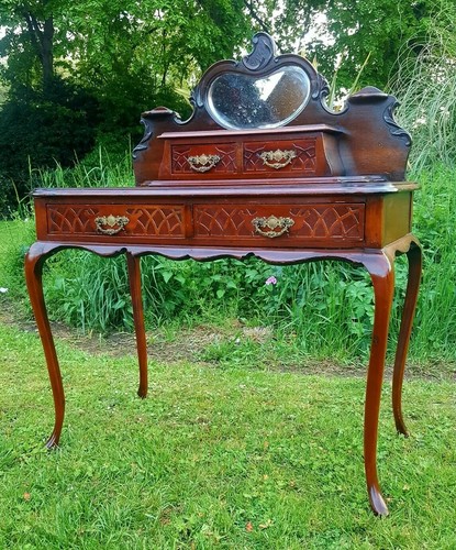 Carved dressing table desk - dressing,
