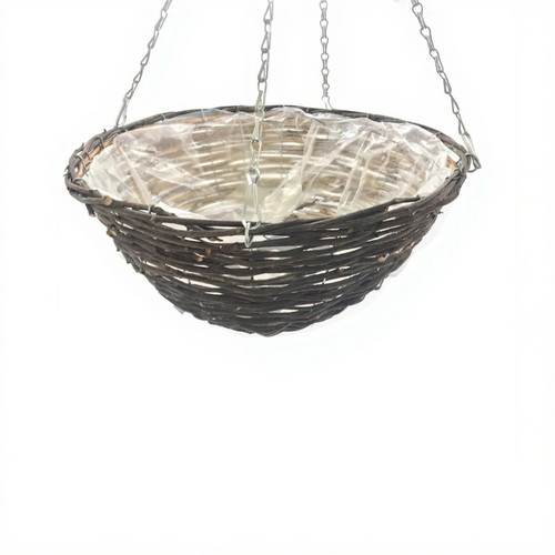 Hanging basket rattan - hanging, 18"
