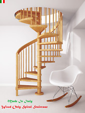 Indoor Spiral Staircase Kit Made Entirely of Solid Wood Diameter 1.2m High 2.7m