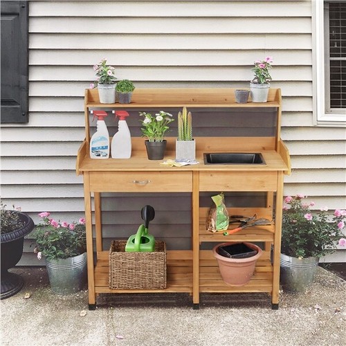 Outdoor potting bench - potting,
