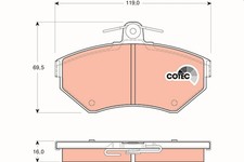 FRONT BRAKE PAD SET DISC BRAKE
