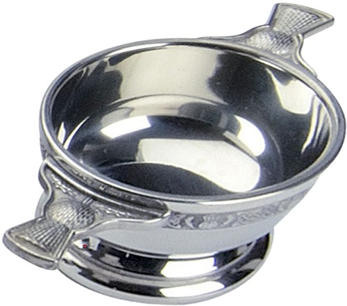 Scottish quaich pewter thistle - pewter,
