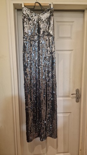 Coast silver black sequin maxi - coast,