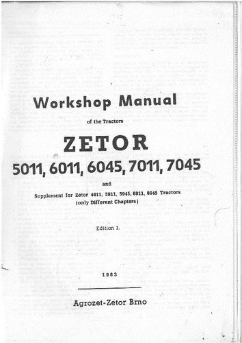 Zetor tractor 5011 - 5011, 6011