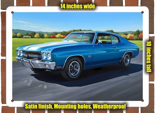 Metal sign 1970 chevrolet - metal,