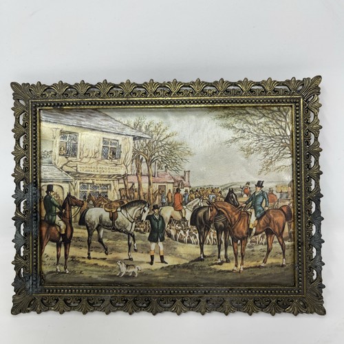 Vintage print silk hunting - vintage, on