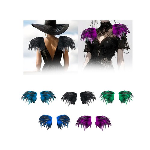 Artificial feather shrug shawl - shrug,
