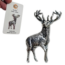 Standing Stag Pewter Pin Deer