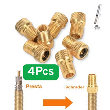 4 x Presta To Schrader Valve Adapter Bicycle Bike Brass Pump Connector Converter