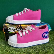 Heelys X2 fresh 2 pink canvas with white and navy blue trim double wheel heel 3