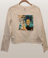New Jean Michel Basquiat Andy Warhol Portrait Girls Size Small Shrunken Tee