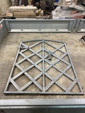 Galvanised Bespoke Pedestrian Garden Gate Lattice Pattern