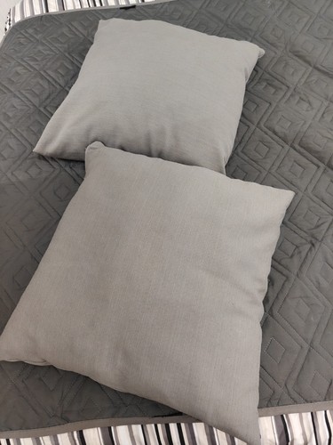 Pair ikea grey cushions - ,