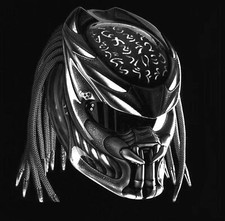 FREE SHIPPING PREDATOR HELMET CUSTOM WHITE FIRE ( DOT & ECE CERTIFIED )