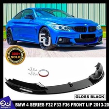 FRONT BUMPER SPLITTER LIP GLOSS BLACK FOR BMW 4 SERIES F32 F33 F36 M SPORT 13-20