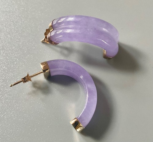 14k lavender jade double half - 14k,