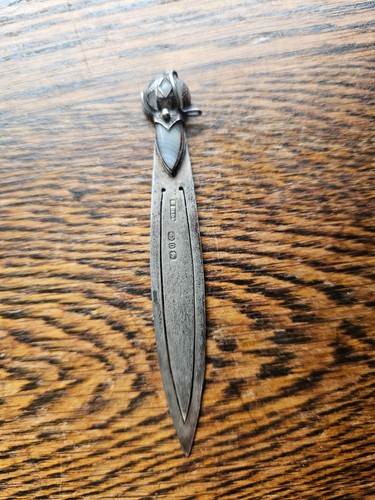 Antique silver page marker - antique,