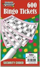 600 Bingo Game Single Ticket