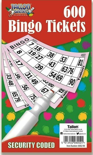 600 bingo game single - bingo,