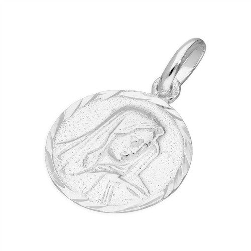 Sterling silver madonna with - silver,