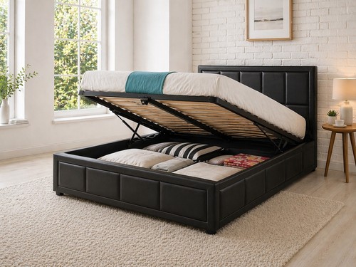 Storage bed ottoman gas lift - bed,