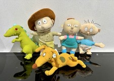 Rugrats Mattel Applause Vintage 90’s Plush Doll Bundle Tommy Spike Lil Reptar