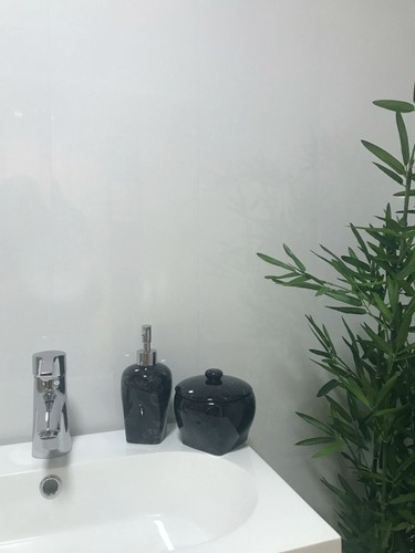 Plain white gloss 8mm bathroom - 8mm,